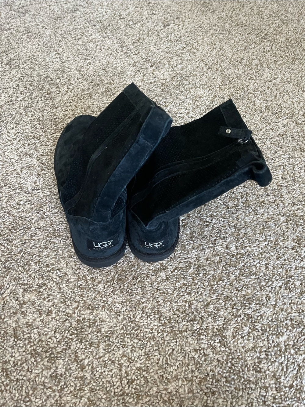 UGG Black Slip-On Suede Shoe